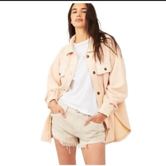 Free People Jackets & Blazers - Free People  Ruby Jacket Champagne Dreams Shacket